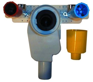 Waschtisch-Einbau-Siphon-Montagegruppe DN40 bestehend aus HL134.0, HL44, 2 Wandscheiben, HL42.B und HL42.R HL134/40